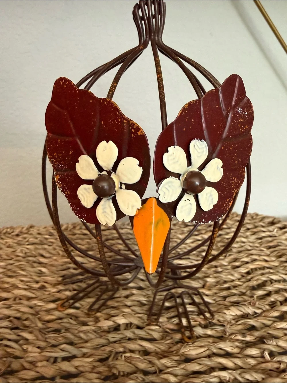 Pier 1 Metal Owl Tealight Candle Holder Fall Autumn Decor 🍁